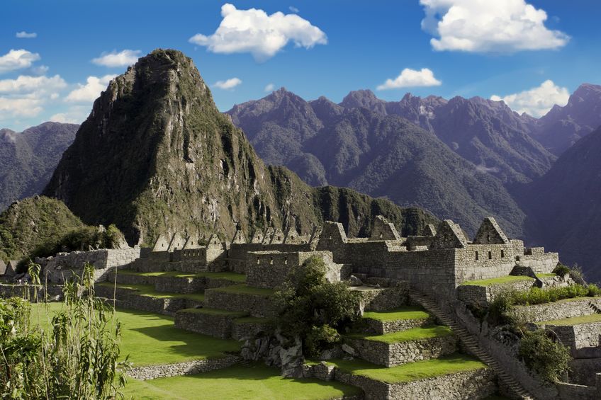 Panorama of Machu Picchu ruins in Cuzco, Peru